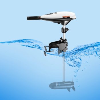 Miumaeov 65lbs Thrust Electric Trolling Motor, Boat Fishing Motor with Length-Adjustable Telescopic Handle,12V Electric Outboard Motor Three-Blade Propeller, for Freshwater Saltwater Use