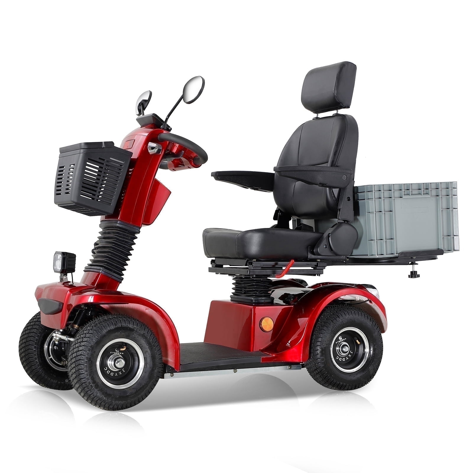 Ndrfhaj Mobility Scooters Secure Adjustable 4-Wheel with Charger & USB Ports, 350 lb Limit