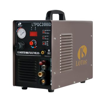 LOTOS LTPDC2000D 3-in-1 Combo Machine, 50A Non-Touch Pilot Arc Plasma Cutter, 200A TIG & Stick Welder, 1/2" Clean Cut, Dual Voltage 110V/220V