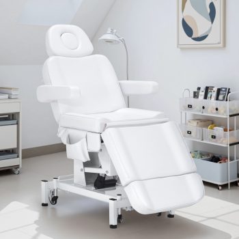 BarberPub 3-Motor Electric Facial Bed for Esthetician, Salon Spa, Professional Treatment & Massage Table