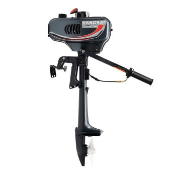 Aiqidi 3.5HP 2-Stroke Outboard Motor, 49CC 2.5KW HANGKAI Marine Inflatable Fishing Boat Engine with CDI Water Cooling & Air Cooling System Short Shaft 5000Rpm