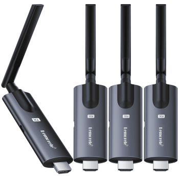 Lemorele Wireless HDMI Transmitter and 3 Receivers, 1080P HD Portable HDMI Wireless Extender Kit, 5G Wireless Video Transmission 656FT for Stream Video Audio from PC/TV-Box to Monitor/Projector/TV