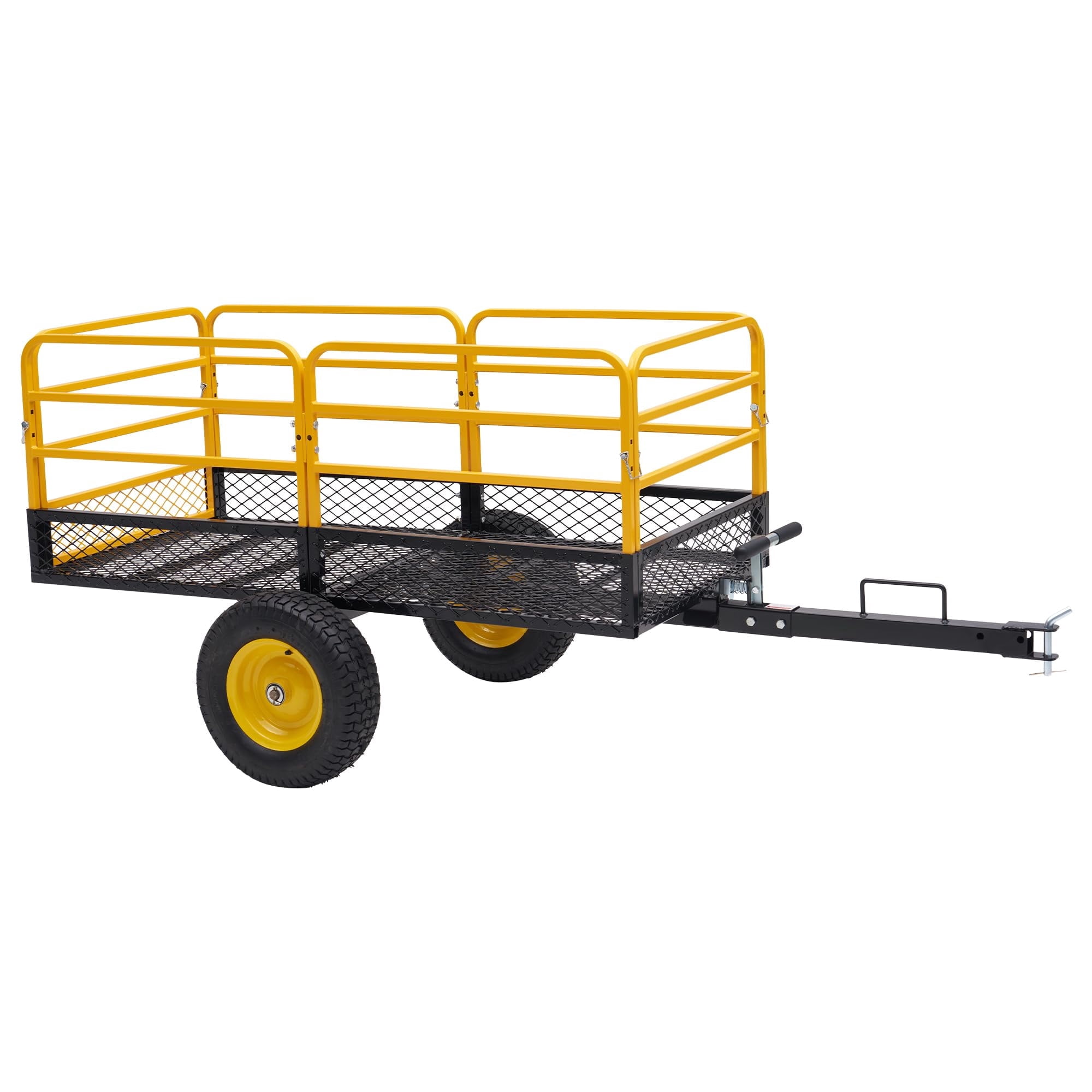 Jocisland Heavy Duty Garden Utility Trailer, 1500 lbs ATV Utv Trailer Tow Behind Dump Cart, Yard Lawn Mower Cart for Tractor
