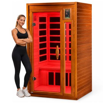 DYNAMIC SAUNAS Barcelona 1 to 2 Person Low EMF FAR Infrared Home Sauna