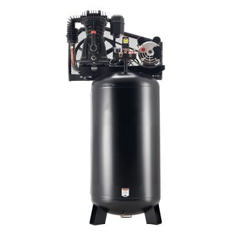 KFFKFF 60-Gallon Heavy-Duty Air Compressor, 5HP, 12 SCFM at 90 PSI, Max 145 PSI Pressure, Oil-Lubricated Tank for Industrial Use and Large Workshops (230V, No Plug)