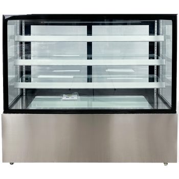 NSF 60 in. Commercial Galss Door Refrigerated Bakery Display 24 Cu.Ft. Refrigerator Case in Stainless Steel