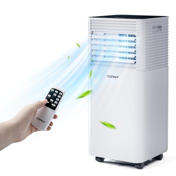 Costway 6000 BTU (10000 BTU ASHRAE) Portable Air Conditioner 3-in-1 Air Cooler w/Dehumidifier & Fan Mode