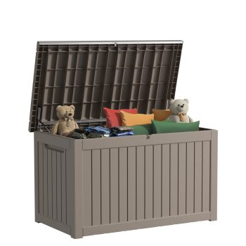 MAYEERTY 230 Gallon Outdoor Deck Box, Large Capacity Storage Box for Patio Furniture Cushions, Pillow with Wheels
