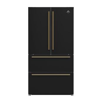 Forno Espresso Moena 36-inch French Door Refrigerator in Black, 19.2 Cu.ft