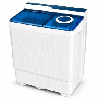 Costway 26lbs Portable Semi-automatic Washing Machine W/Built-in Drain Pump