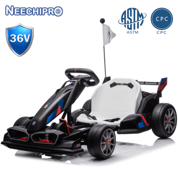 NEECHIPRO 36V Licensed BMW Electric Go Kart, 400W Powerful Motor Racing with Drift Race Pedal,for Kids Age 6+, 8mph