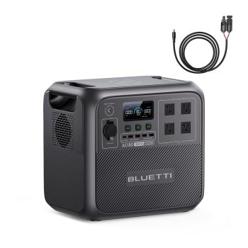 Bluetti AC180 Solar Generator, 1440W | LiFePO4 Power Station, Portable for Off-Grid, Home, Camping, RV