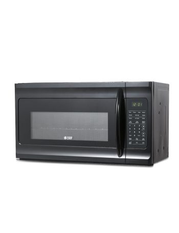 Commercial Chef 1.7 Cu. Ft. Over-The-Range Microwave Oven, 1000 Watt Microwave with 10 Power Levels, 300 CFM Hidden Vent Hood Fan, Touch Controls, LED Display, 10 Preset Options, CHMR17GB, Black