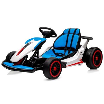 GARVEE Kids Drift Go-Kart, 24V 7AH Battery, 2*150W Motors, Outdoor Ride On Toy, Blue