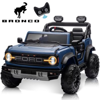 Ford Bronco Raptor 24V Kids Ride on Toys, Battery Powered Ride on Cars 2 Seater with Remote Control, Electric Car for Boys Girls 3-8 with Bluetooth & LED Headlights