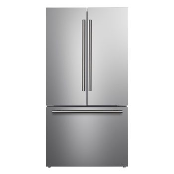 Forno Rivello 36 Inch French Door Refrigerator in Stainless Steel, Internal Water Dispenser, Filtered Ice, Adjustable Shelves, Energy Star Certified