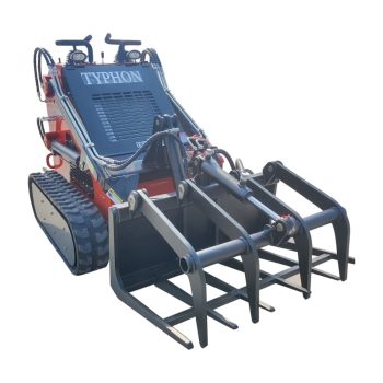 TYPHON Skid Steer Loader Grapple Attachment USA Heavy-Duty Steel Hydraulic Grabber for Debris, Logs & Rocks