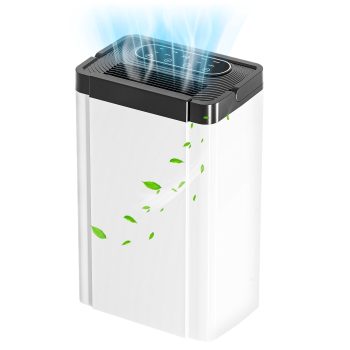 Rocyis Dehumidifier, 70 Pint, Suitable for 4,500 sq. ft. Home, Auto Shut Off, 0.8 gal Capacity, 360-degree RH (19 Pint DOE)