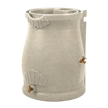 Good Ideas RWURN50-SAN 50 Gallon Rain Water Saver Wizard Barrel Urn, Sandstone