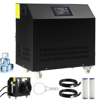 Cold Plunge Chiller, 1 HP Ice Bath Water Chiller for Cold Therapy Recovery,Powerful Cooling to 37F, External Pump & Filtration, Insulated Hoses, for Cold Plunge Tubs & Bathtubs, Indoor & Outdoor Use