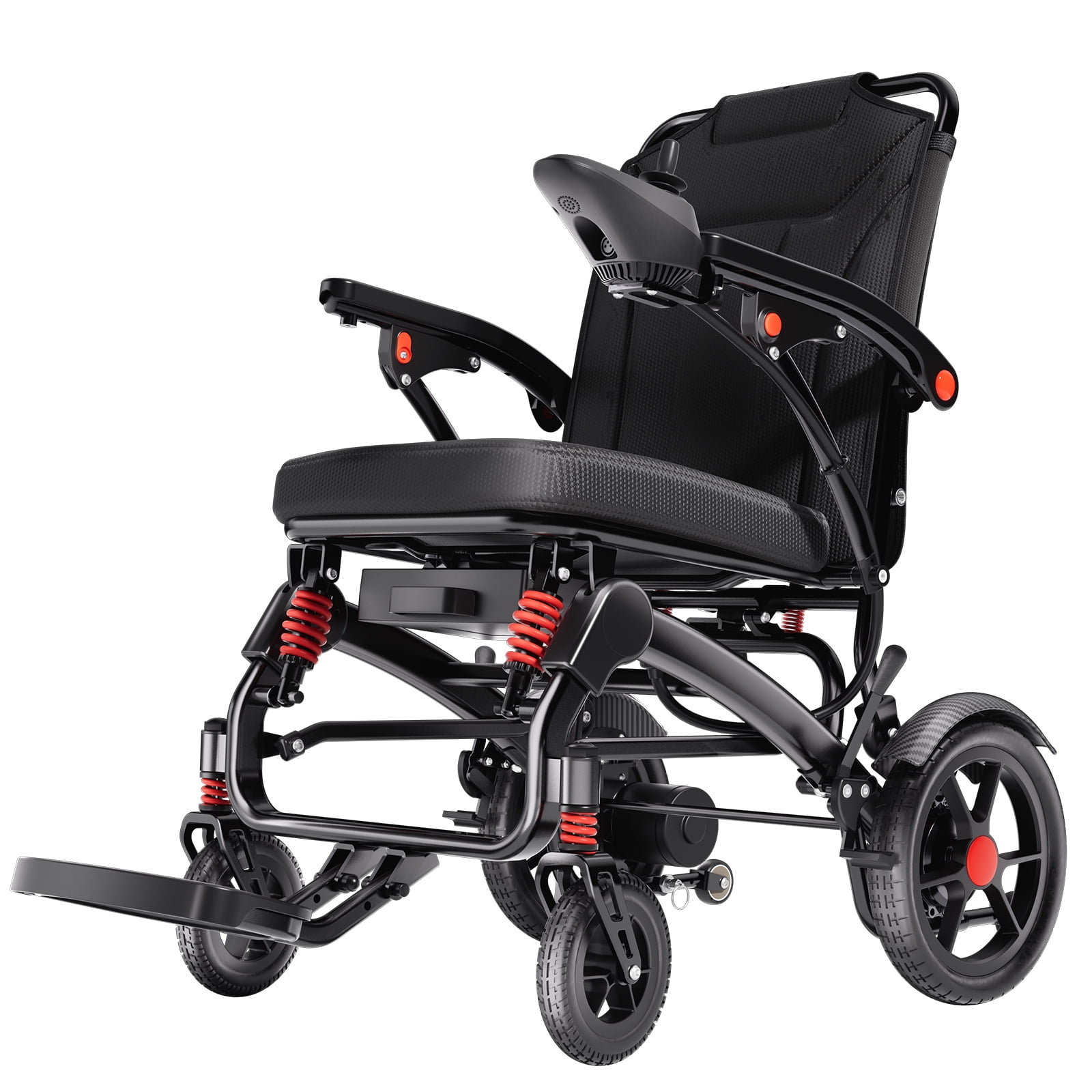 39LB Ultra Lightweight Compact Foldable Intelligent Electric Wheelchair – 20 Mile Range, All-Terrain Portable Power Wheelchair for Adults & Seniors