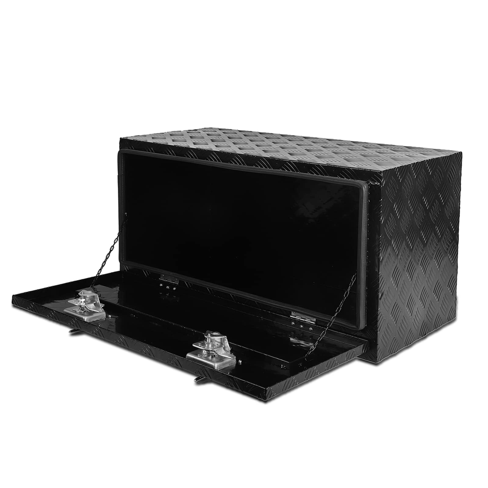 Confote 36 x 17 x 18 Inch Aluminum Truck Tool Box Pickup Underbody Truck Bed Storage Toolbox with T-Handle, Black