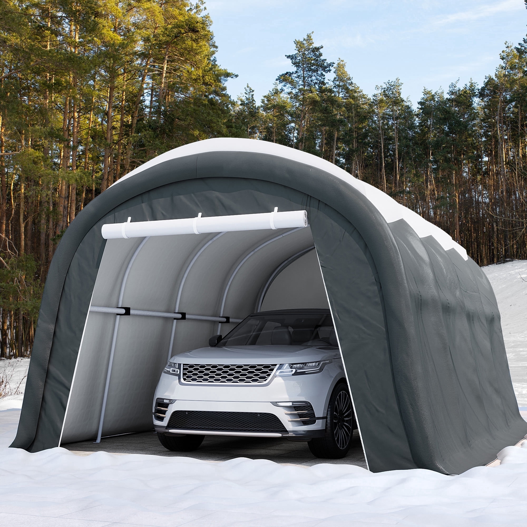 VENTOPYR 10x20 ft Carport,Heavy Duty Car Canopy with Steel Frame,Portable Outdoor Garage Carport