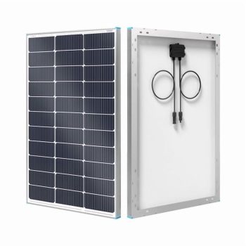 Renogy 2PCS Solar Panels 100 Watt 12 Volt, High-Efficiency Monocrystalline PV Module Power Charger for RV Marine Rooftop Farm Battery and Other Off-Grid Applications, 2-Pack 100W