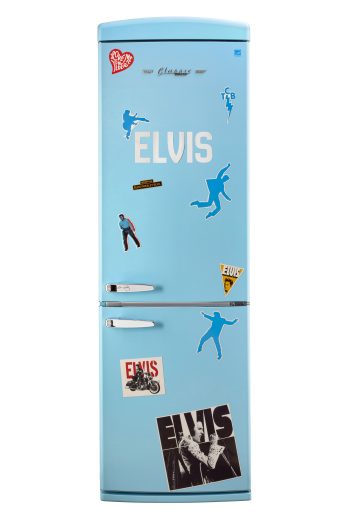 Elvis Classic Retro 12 cu ft Top Mount Refrigerator in Blue Hawaii