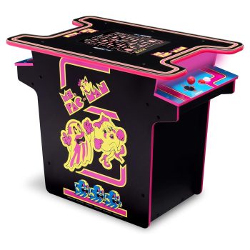 Arcade1Up Ms.PAC-MAN Arcade Cocktail Table 12 Games in 1 with Light-Up Control Deck