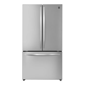 Kenmore French Door Refrigerator 26.6 cu ft with Bottom Freezer Drawer, Internal Water Dispenser, Ice Maker, Stainless Steel