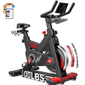 TOSSFD Magnetic Exercise Bike, Indoor Cycling Bike with 400 lbs Weight Capacity & 40 lbs Flywheel, Stationary Bike for Home Gym Fitness
