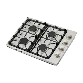 KFFKFF 30-Inch Gas Cooktop, 4-Burner Built-in Stove, 48000BTU Dual Fuel Stainless Steel Cooktop, LPG/NG Convertible with Sealed Burners for Searing, Stewing, Boiling, and Stir-Frying