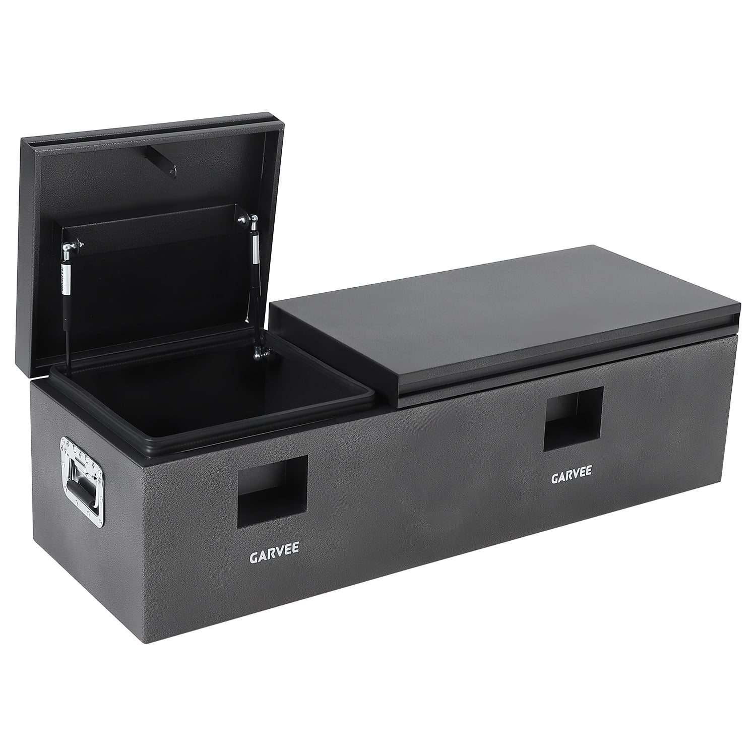 Heavy Duty Steel Truck Bed Tool Box – 56 Inch Double Door Metal Storage Chest, Waterproof & Durable, T-Handle & Side Handle – Organizer for Pickup, Tractor, RV, Trailer