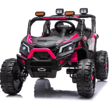 Sunnyfree 4WD 24 Volt Ride on Toys, Power Truck Wheels with 2 Seaters, Holiday Gift with Remote, LED Light, Bluetooth