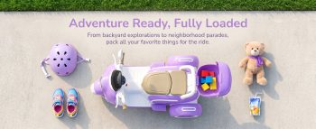 12V 2‑Motor Kids Electric Motorcycle,Two‑Seater Ride‑On Toy w/Bluetooth,LED Headlight,Storage Trunk for Ages 3‑6