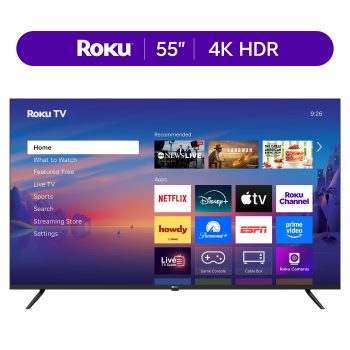 Roku Smart TV 55-Inch Select Series, 4K HDR TV Roku TV with Enhanced Voice Remote