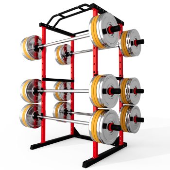 Power Cage 1800 LBS, Multi-Functional Squat Rack and Bench Rack Combos for Home Gym, Pull-up Bar, J-Hooks, Landmine Attachments (Power Rack Only)