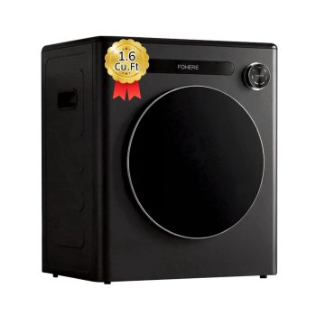FOHERE 1.6 cu.ft Portable Clothes Dryer, 1200W Compact Electric Dryer with Stainless Steel Tub, Electric Laundry Dryer for Apartment Dorm RV, Black
