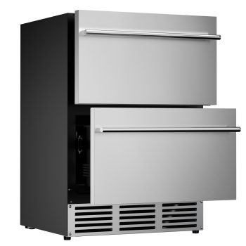 Simzlife 160 Can Under-counter Beverage Refrigerator,5 cu. ft Large Capacity,LED Touch Control, Stainless Steel,Silver