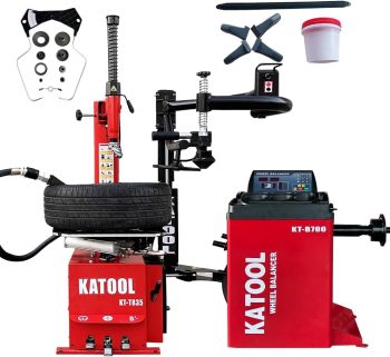 KT-T835/B700 Tire Changer Machine and Wheel Balancer Combo Machine Garage Shop Equipment for Tire Repair and Wheel Balancing