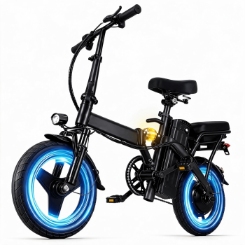 14" Electric Bike for Adults,500W Motor Folding Ebike, 19.9mph, 18-32 Miles Range,Removable 36V12Ah Battery for Commuting