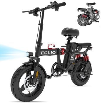 14" Folding Electric Bike for Adults, 700W Peak 48V 14Ah City Commuter E-Bike with 11-Layer Shock Absorption, 25 MPH Max Speed