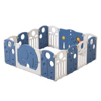 Panel Portable Plastic Playpen, Safe Activity Fence for Indoor & Outdoor