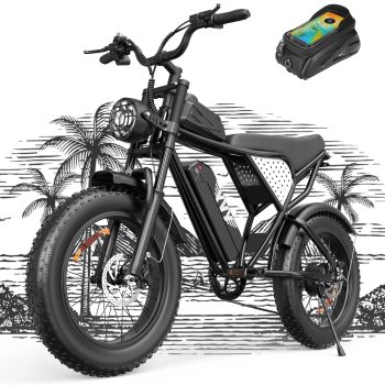 750W 28MPH Electric Bike for Adults,48V 15.6AH,70 Miles E-Mountain Bike,20'' Fat Tire 7 Speed,Electric Bicycle TUV Rheinland Certified,Class 3