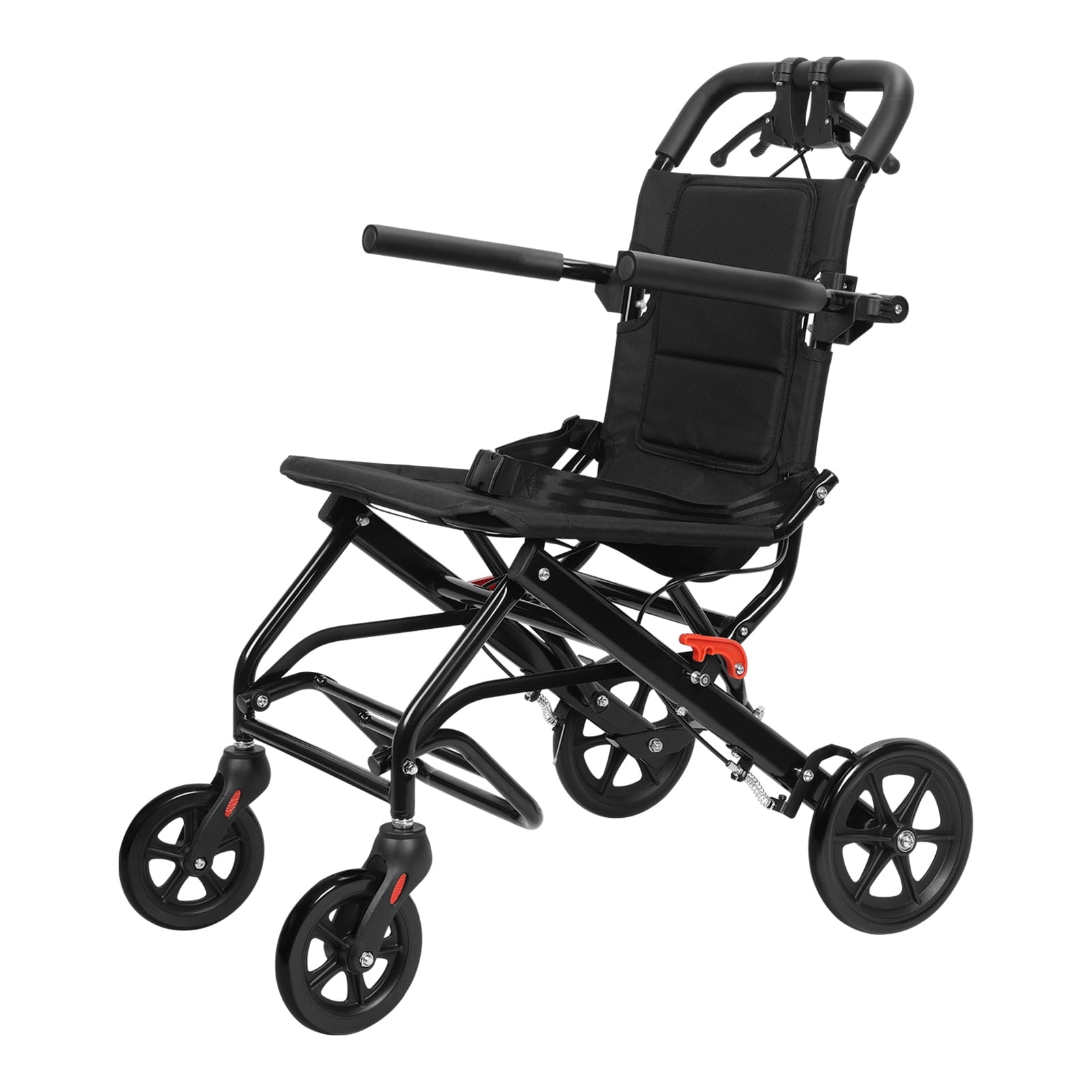Anvazise Manual Wheelchair, Lightweight Foldable Transport Wheelchair, Narrow Doorways Wheel Chair, Adults Elderly Transport Chair, Travel Wheelchair, Hand Push Mobility Scooter