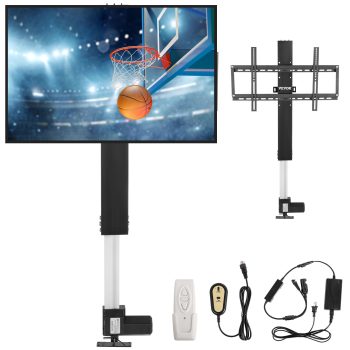 VEVOR Electric Motorized TV Lift Stand for 32-60" LCD/LED/OLED Plasma TVs with Remote Control Height Adjustable 42-73 inch,Load Capacity 132 lbs