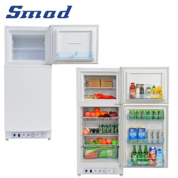 Smad Propane Refrigerator with Freezer LPG Fridge Cabin Camper Gas Fridge RV Home