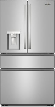 Whirlpool WRMF3636SZ 36-Inch 29 Cu. Ft. 4-Door French Door Refrigerator, Fingerprint Resistant Stainless Steel
