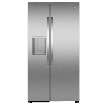 GE 27.7 Cu. ft. Side-By-Side Refrigerator with LED Light Walls Tall Dispenser in Stainless Steel